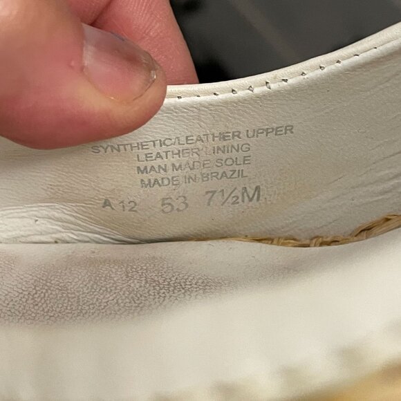 Tory Burch Sally Raffia Straw Pumps Wedge Sole Logo Women's 7.5M Beige - Picture 8 of 10